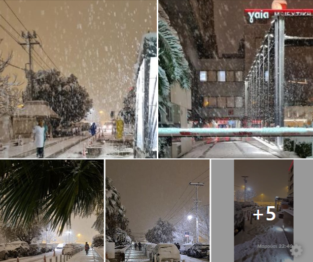 Snow in Maroussi!